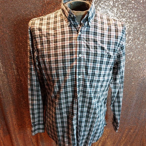 J. Crew Men's Plaid 100% Cotton Buttons Up Long Sleeve Shirt Siz M - Picture 1 of 7